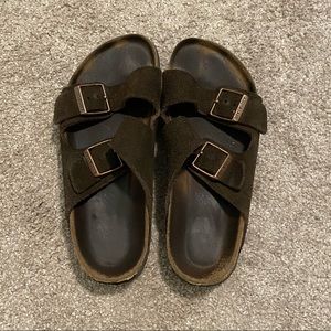 Birkenstock brown suede sandals size 35